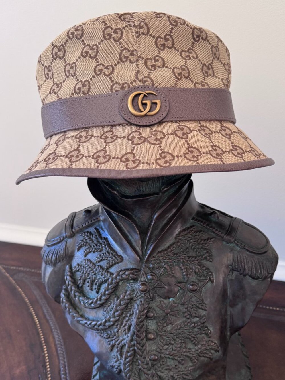 GUCCI GG Monogram Canvas Hat, sz L